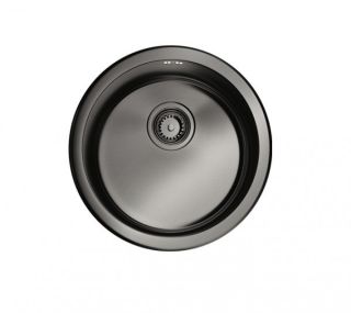 Мойка кухонная Omoikiri Toya 45-U-GM нерж.сталь/вороненая сталь